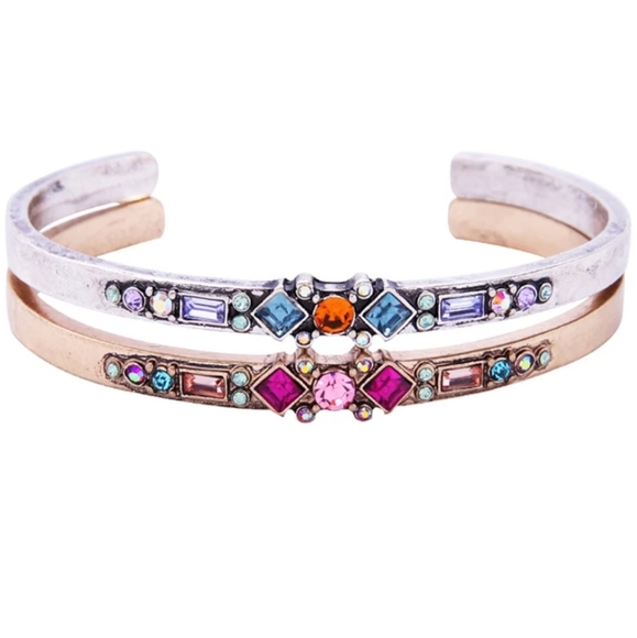 Crystal Cuff Bangle Bracelet - Picture 4 of 4